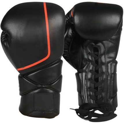 Black Leather Boxing Gloves-STRYK WEAR